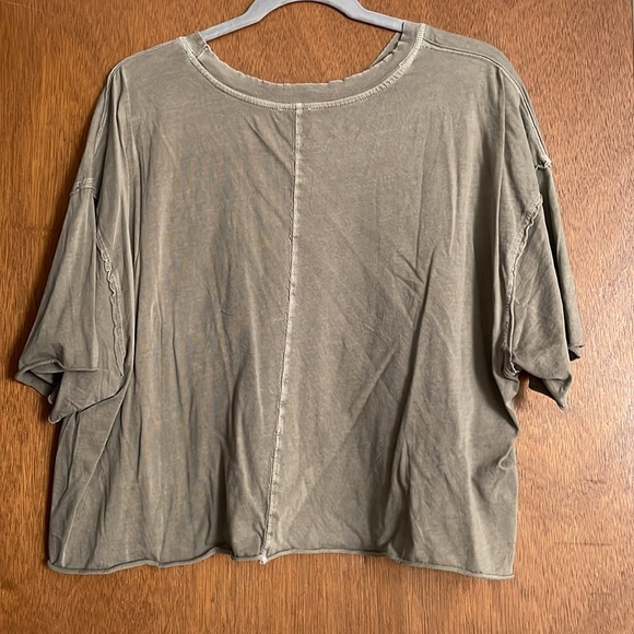 One of a Kind! We the Free T with Hand Sewn Pocket - Picture 3 of 4